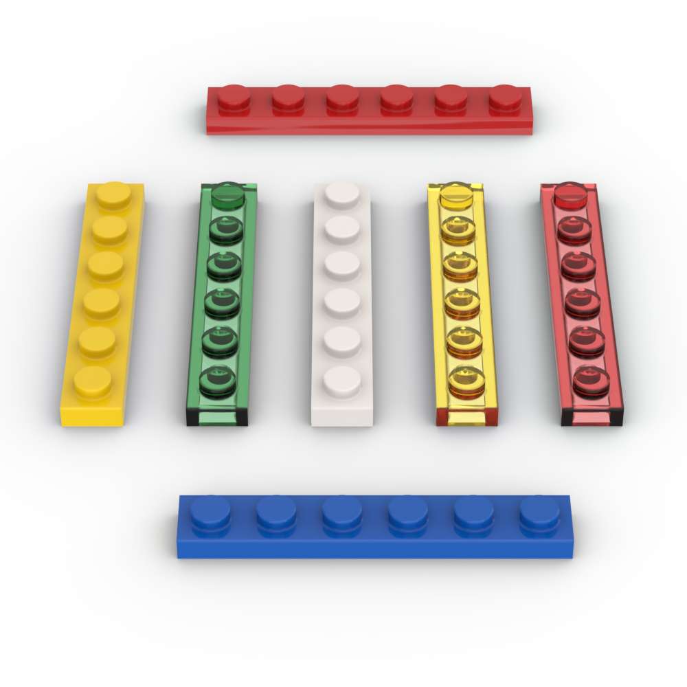 Tech Accessories For Kids - MOC 10PCS 플레이트 3666 1X6 빌딩