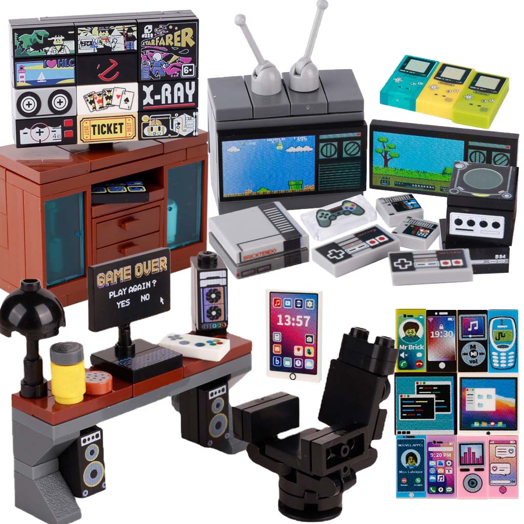 Tech Diving Accessories - MOC 게임 콘솔 컴퓨터 모델 빌딩