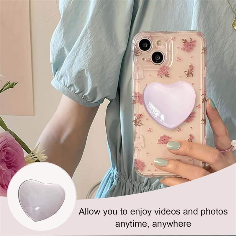 3D 하트 모양 크리스탈 접이식 핑거 링 그립톡 폰 홀 - Tech Accessories Phone 리뷰 및 가격