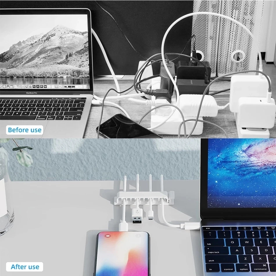 케이블 정리함 자가 접착 케이블 클립 USB 케이블 관 - Desk Cable Clip 리뷰 및 가격