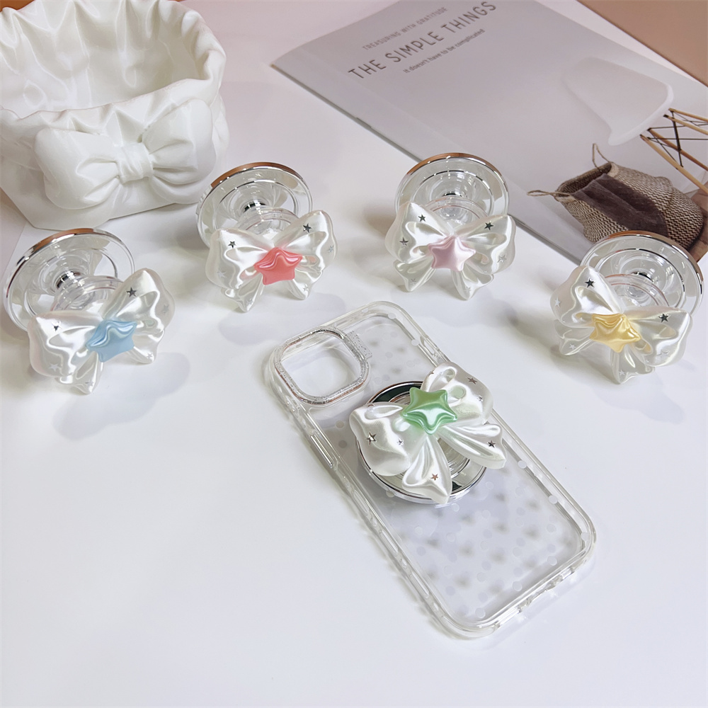 3D 실크 리본 매듭 별 모양 마그네틱 팝소켓 폰 그립 - Tech Accessories Phone 리뷰 및 가격