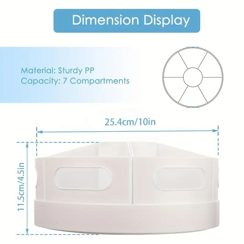 360도 회전 책상 정리함 7개의 탈착식 상자 다기능  - Tech Desktop Accessories 리뷰 및 가격