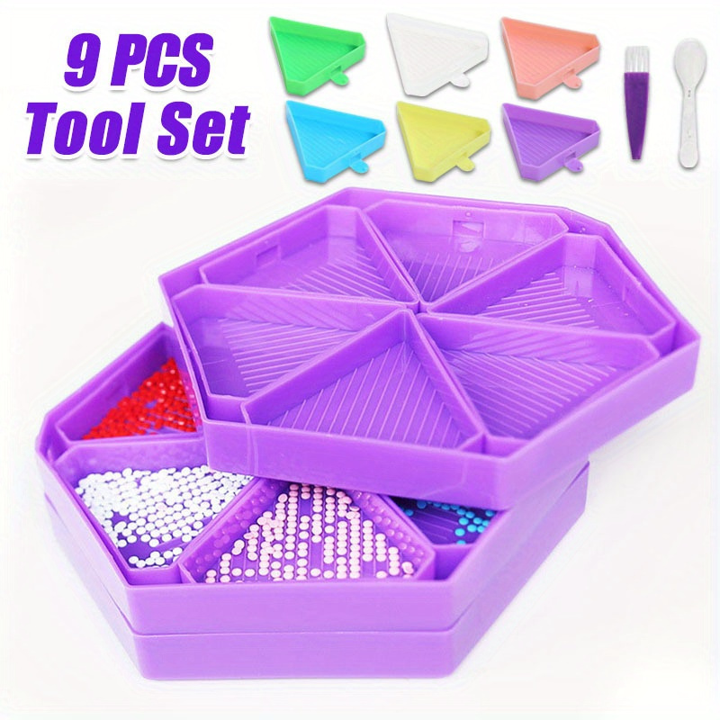 9PCS 새로운 다이아몬드 페인팅 트레이, 다기능 다이 - Useful Tech Accessories 리뷰 및 가격