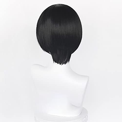 미카사 아다 코스프레 가발, 짧은 스트레이트 블랙 애니 - Tech Accessories For Men 리뷰 및 가격