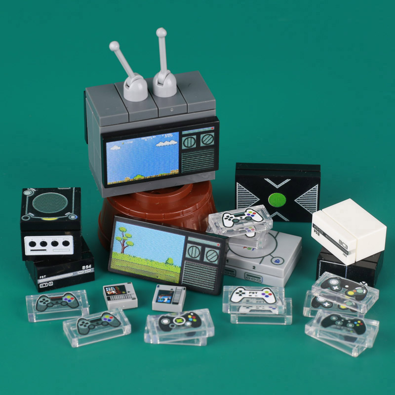 MOC 게임 콘솔 컴퓨터 모델 빌딩 블록 미니 TV 게 - Tech Diving Accessories 리뷰 및 가격